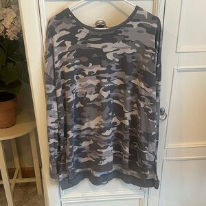 Mud Pie Gray Camo Sweatshirt